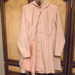 Pale Pink Knee Length Coat